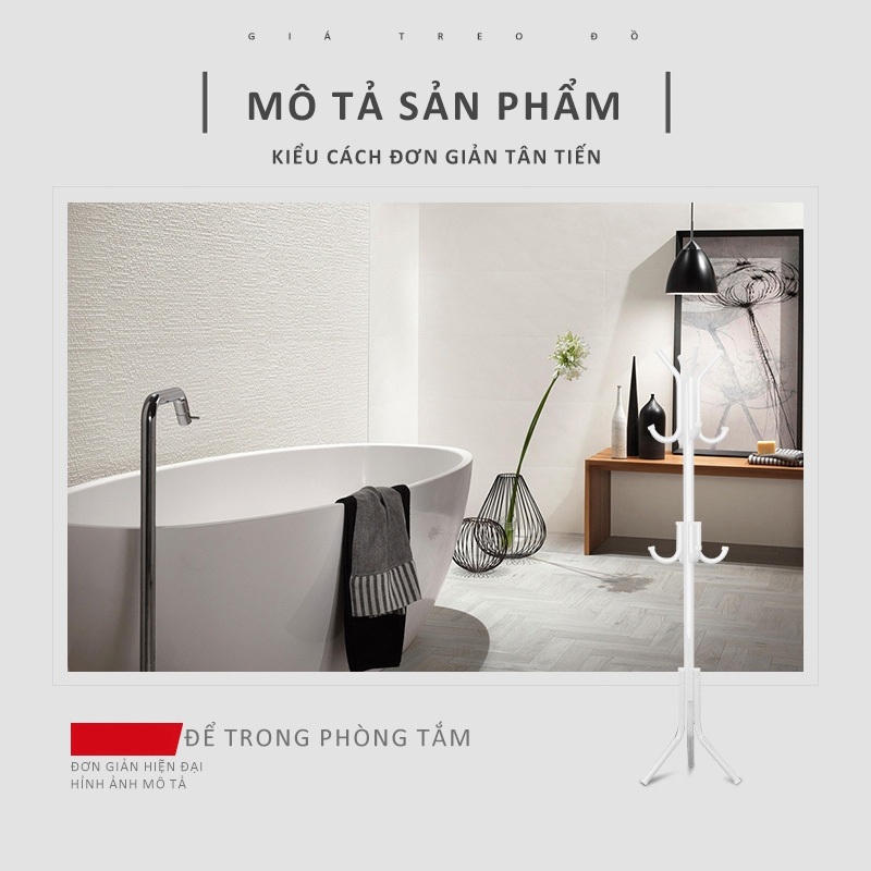 Cây Treo Quần Áo Móc Treo Khung Thép Chắc Chắn, Sơn Tĩnh Điện Chống Rỉ Đa Năng, Tiện Lợi  Tích Hợp Nhiều Móc Treo | BigBuy360 - bigbuy360.vn