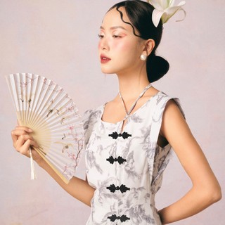 Áo xẻ tà dáng dài cột dây cổ INTO EIGHT thiết kế (Orchid Top)