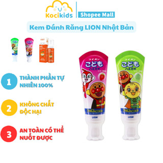 Kem đánh răng LION cho bé nuốt được làm từ các thành phần tự nhiên, an toàn