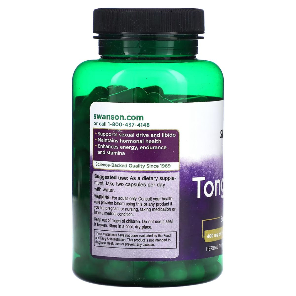 Viên Uống Tăng Cường Sinh Lý Swanson Tongkat Ali 400mg 120 viên