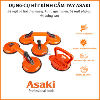Dụng cụ hít kính cầm tay với lực hút siêu mạnh chính hãng Asaki sử dụng trên nhiều bề mặt nhẵn gạch men kính
