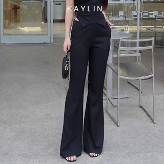 Quần dài nữ ống loe chất kaki dầy dặn thoáng mát phong cách KAYLIN - N2160