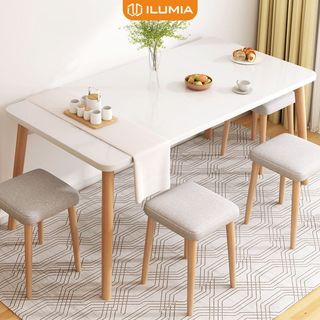 Bàn ăn gỗ đơn giản thương hiệu ilumia - ip181