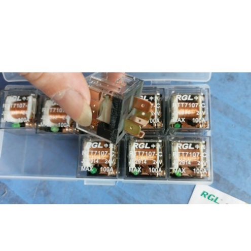 Combo 10 Rơ le 4 chân, 5 chân, điện 12v và 24v công suất 80-100A, rơ le trong