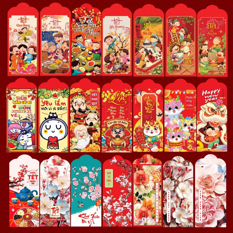 Combo 10 bao lì xì đón Tết