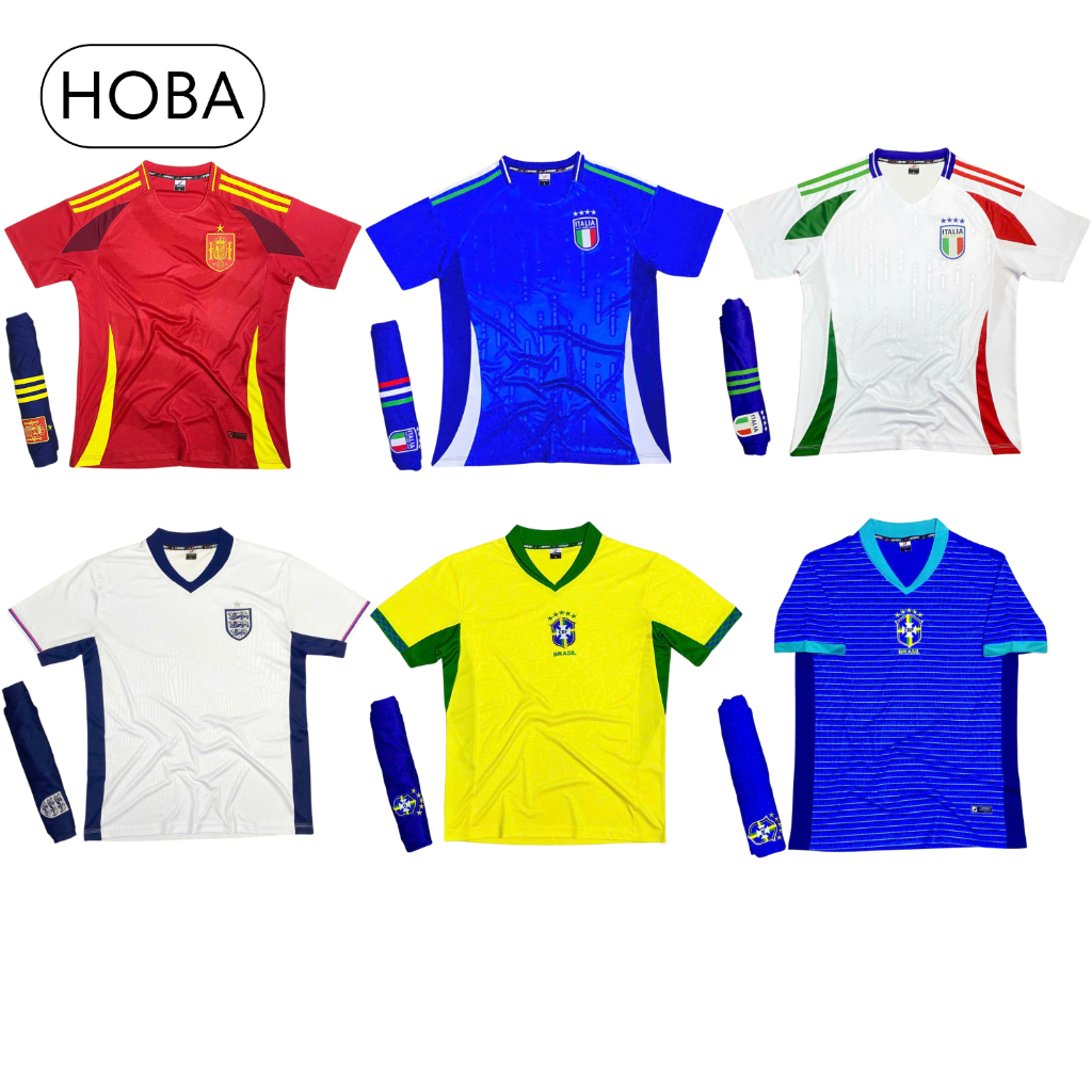 Bộ quần áo bóng đá đồ đá banh các đội tuyển Euro 2024 vải thun lạnh cao cấp