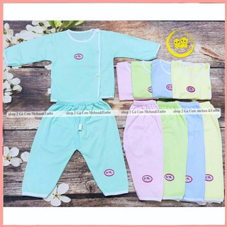 Combo 5 bộ ss dài tay cho bé Baby Bon cài lệch