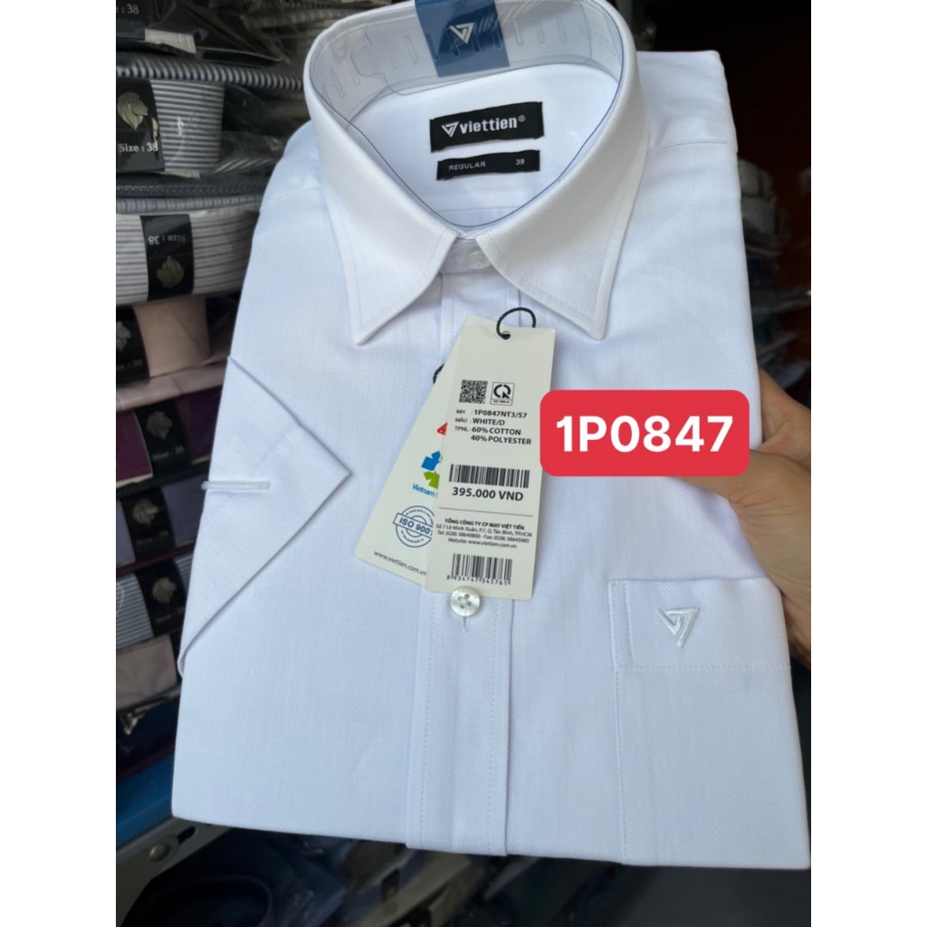 Áo sơ mi trắng việt tiến Giá 395k sale 245k Form regular
