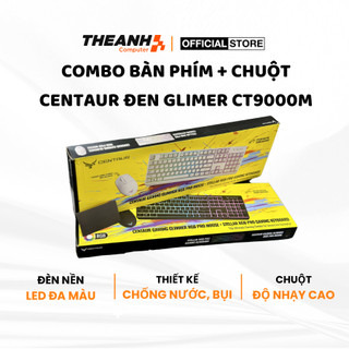 Bàn phím kèm chuột gaming centaur đen trắng g21b đèn led rgb chống nước có dây - bàn phím chuột gaming kết nối cổng usb