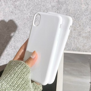[ Iphone X/XS ] Ốp Lưng Silicon Màu Trắng Bóng