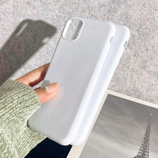 [ Iphone 11 ] Ốp Lưng Silicon Màu Trắng Bóng