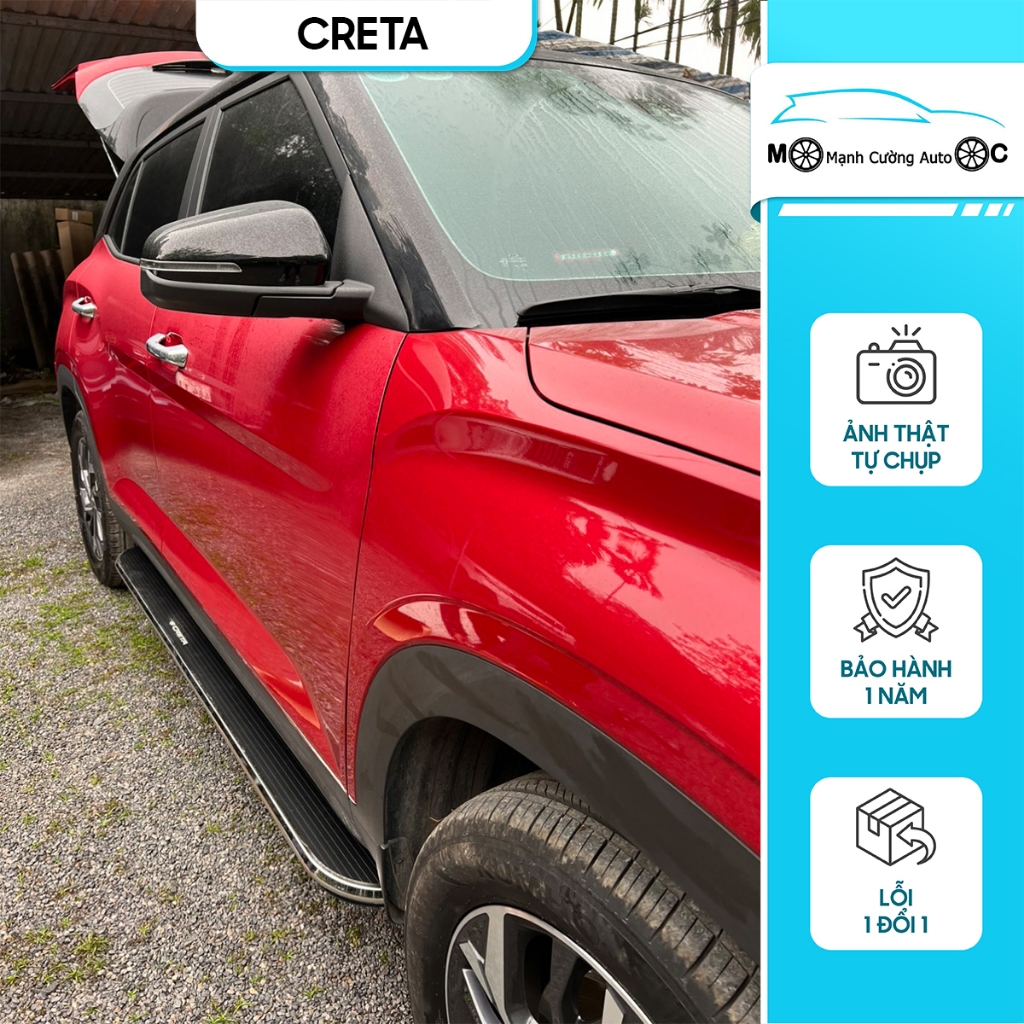 Bậc lên xuống bệ bước chân cho xe hyundai CRETA 2022 Hỗ trợ lên xuống dễ dàng Lắp ráp đơn giản bảo h