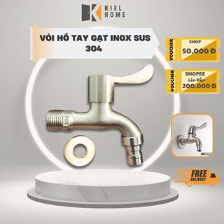 Vòi hồ inox sus 304 cao cấp - vòi nước inox 304 gắn tường dùng xả chậu ,vòi rửa ,gắn cho máy giặt ,.. dùng cho nước lạnh