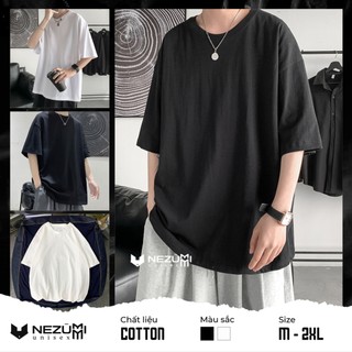 (Sẵn trắng, đen) Áo thun unisex nam nữ, áo phông basic trơn trắng đen cotton 95%