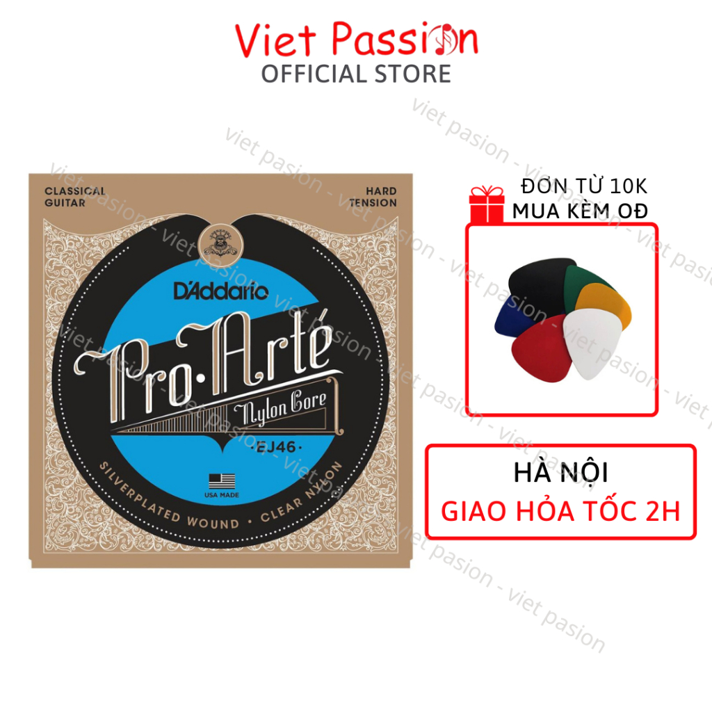 Dây Đàn Guitar Classic D Addario EJ46 Dây Đàn Guitar Classic cổ điển dây Nylon Chất Lượng Viet Passion