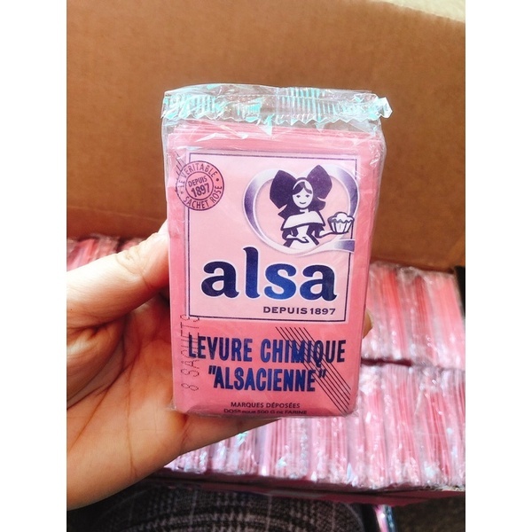 (2 gói) Bột Nổi (Bột Nở) Alsa/ Baking Powder Alsa Pháp - Combo 2 Gói (11gx2)