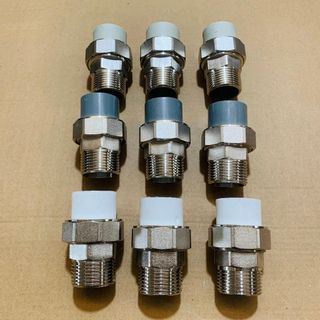 Rắc co chuyển đổi ren 34 ra ống nhiệt 25, rắc co ren ngoài 32 ra ống 25, rắc co máy bơm, bích nhiệt dn 25