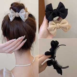  🌈Patrackiy✨Kẹp Tóc Nơ Pháp - Kẹp Tóc Updo Thanh Lịch Cho Nữ Phụ Kiện Tóc Cưới Mùa Hè 