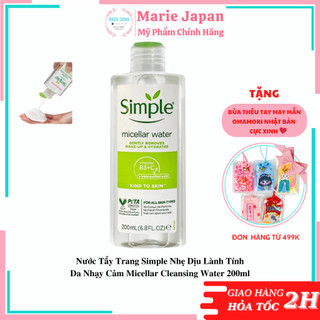 Nước Tẩy Trang Simple Nhẹ Dịu Lành Tính Da Nhạy Cảm Micellar Cleansing Water 200ml