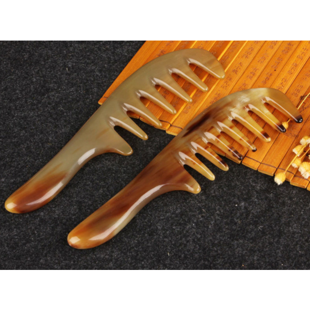 Lược Tiên Sừng Trâu Cao Cấp - Chải Khai Thông Kinh Lạc, Gỡ Dối, Giảm Rụng Tóc Đa Năng