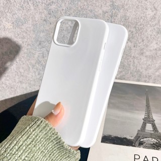 [ Iphone 12 Pro Max ] Ốp Lưng Silicon Màu Trắng Bóng