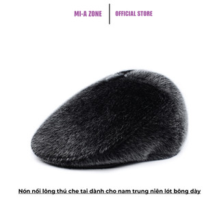 Mũ nồi lông dành cho nam trung niên - lót bông dày ấm áp – Mũ che tai mùa đông