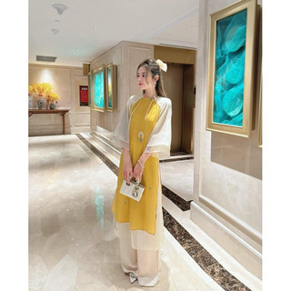 Vải tơ thêu hoa trắng