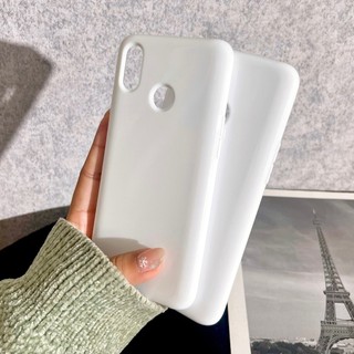 [ Oppo Realme 3/Realme 3i ] Ốp Lưng Silicon Màu Trắng Bóng