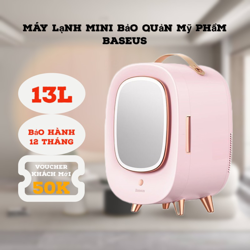 Tủ Lanh Mini Baseus Zero Space Refrigerator 8L 220V/Tủ Lạnh Đựng Mỹ Phẩm Beauty Fridge (13L) 100-240