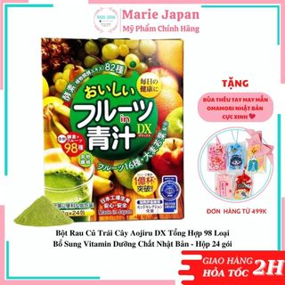 Bột Rau Củ Trái Cây Aojiru DX Tổng Hợp 98 Loại Bổ Sung Vitamin Dưỡng Chất Nhật Bản - Hộp 24 gói