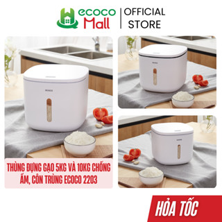 Thùng đựng gạo ECOCO 5kg và 10kg chống ẩm, côn trùng | Hộp đựng bảo quản đồ khô, các loại hạt, ngũ cốc đa năng cao cấp