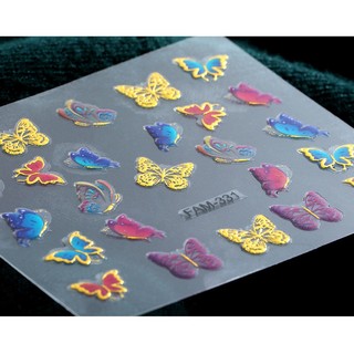 Sticker 3D dán móng tay mã mới