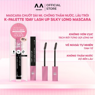 Mascara chuốt dài mi, chống thấm nước, lâu trôi - K-Palette 1Day Lash Up Silky Long Mascara