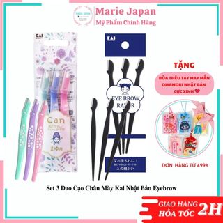 Set 3 dao cạo chân mày kai nhật bản eyebrow