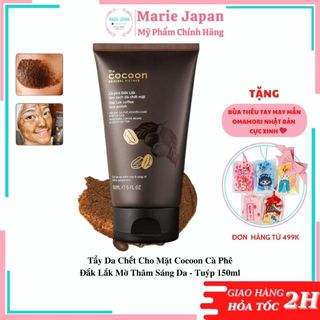 Tẩy Da Chết Cho Mặt Cocoon Cà phê Đắk Lắk Mờ Thâm Sáng Da - Tuýp 150ml