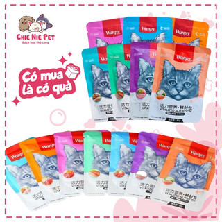 Thức ăn cho mèo pate wanpy 80g nhiều vị - thức ăn dinh dưỡng cho mèo- chie nie pets