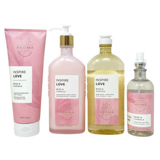 [Auth-Phân loại] Bộ sản phẩm tắm dưỡng dòng Aromatherapy Bath and body works-Rose Vanilla