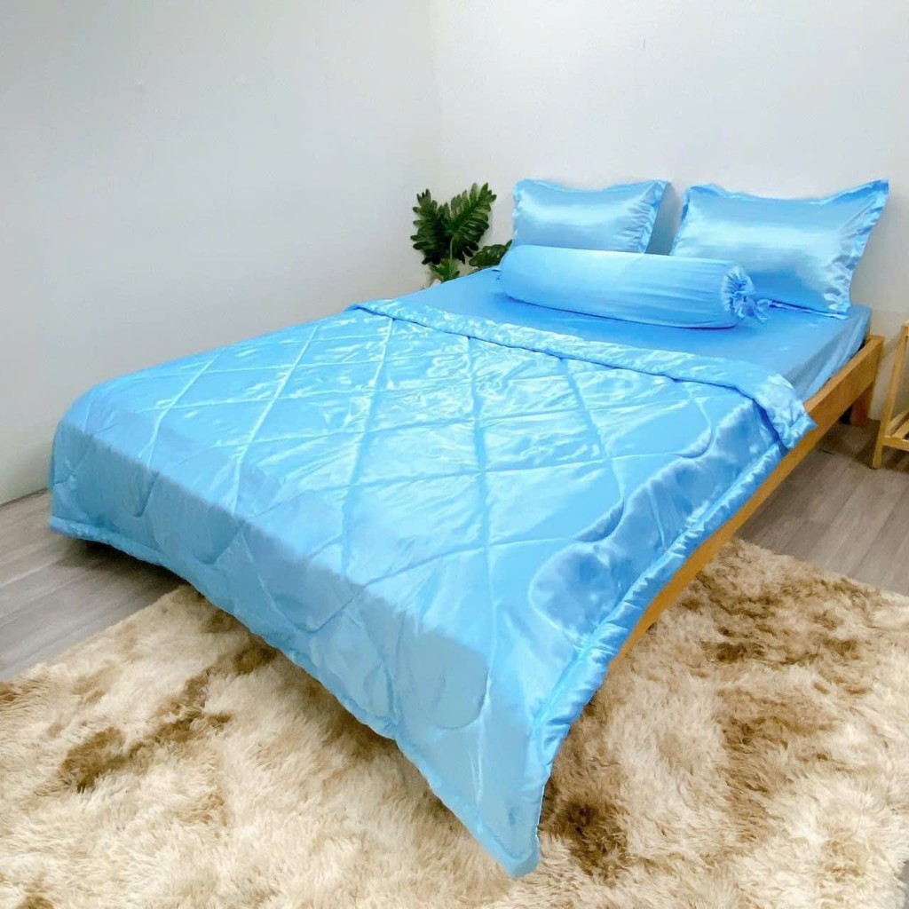 BỘ DRAP GIƯỜNG PHI LỤA BÓNG CAO CẤP - Bộ chăn ga giường phi lụa cao cấp đủ kích thước