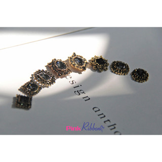 Charm cao cấp đá ghi các loại phụ kiện thời trang, gắn lên phụ kiện tóc, làm phụ kiện nơ bờm kẹp tóc, DIY