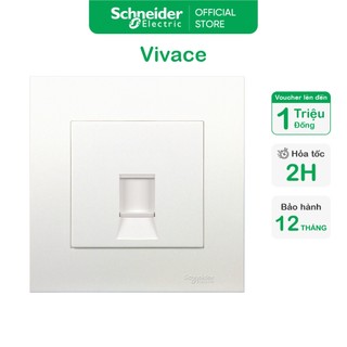 Ổ cắm mạng cat6 đơn - trắng/ xám bạc - schneider electric - kb31rj6_we kb31rj6_as