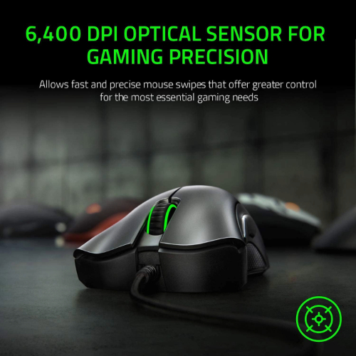 Chuột Gaming Razer DeathAdder Essential | Quang Học 6,400 DPI | 5 Nút Lập Trình | Công Tắc Cơ | Led Đơn | Đệm Cao Cu | BigBuy360 - bigbuy360.vn