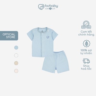 Bộ ngắn tay cài giữa Iconic co giãn thoải mái thuận tiện cho bé yêu BU Baby BBB1302NS | Quần áo BU Baby chính hãng