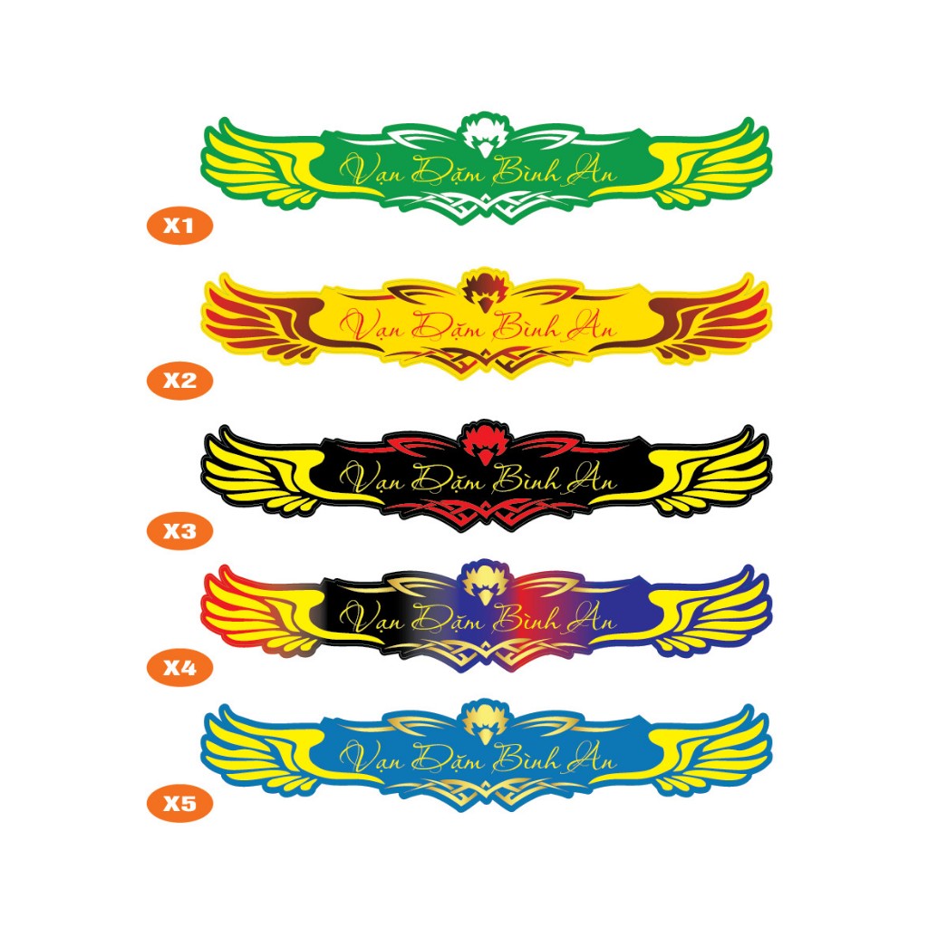 Tem Vạn dặm bình an dán xe ô tô, xe tải, xe đầu kéo