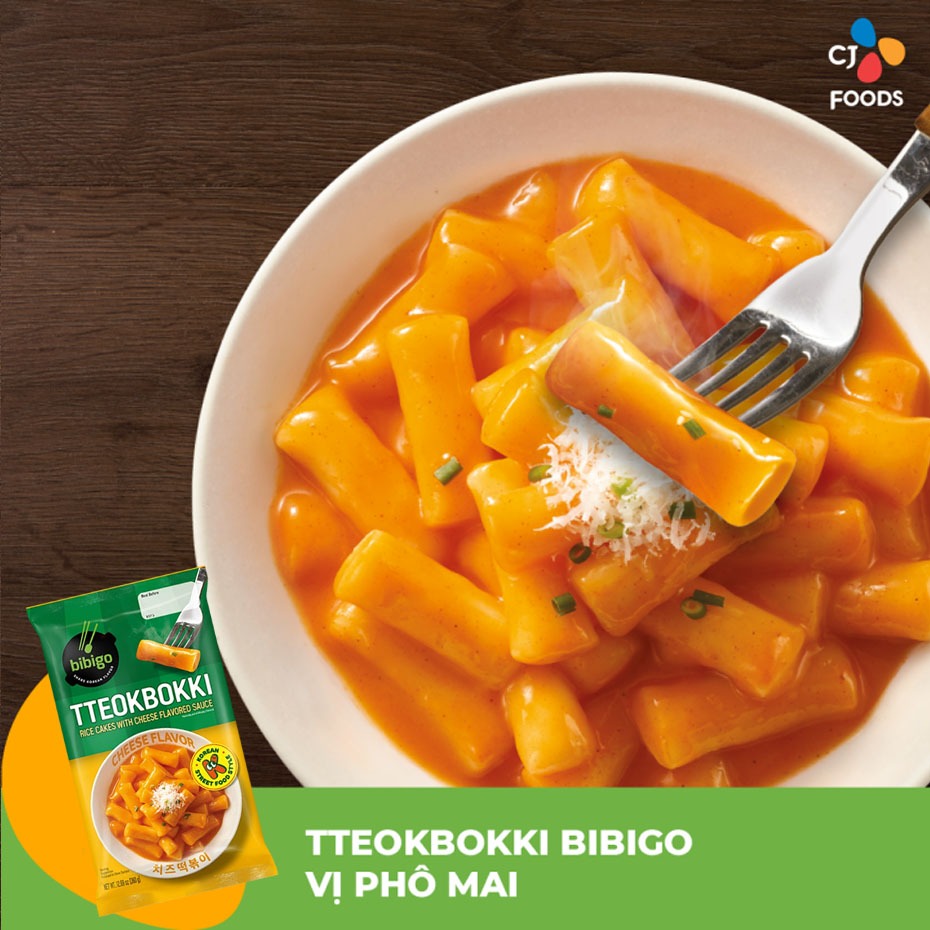 Bánh Gạo Tokbokki Hàn Quốc Bibigo Cj Bịch 360gr - tiện lợi