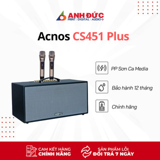 Loa karaoke acnos cs451 plus kèm 2 micro chống hú di tần - hàng chính hãng