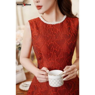 Váy Gấm Sát Nách NESSA - 8126