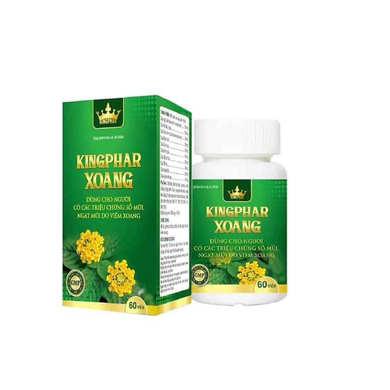 Viên Xoang Kingphar Chính Hãng - Giải pháp cho người bị vim xoang, vim mũi dị ứng , ngạt mũi do vim xoang - Hộp 60 viên