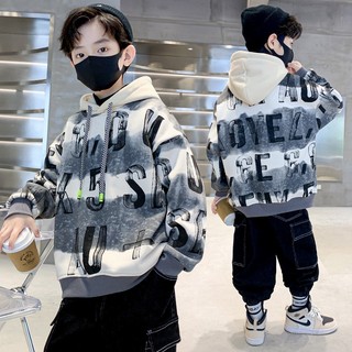 áo hoodie bé trai lớn áo ấm có mũ size đại AN6 size 130-170 25-45 kg thời trang trẻ em hàng quảng châu