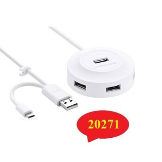 Bộ chia 4 cổng USB Ugreen 20271 hỗ trợ OTG