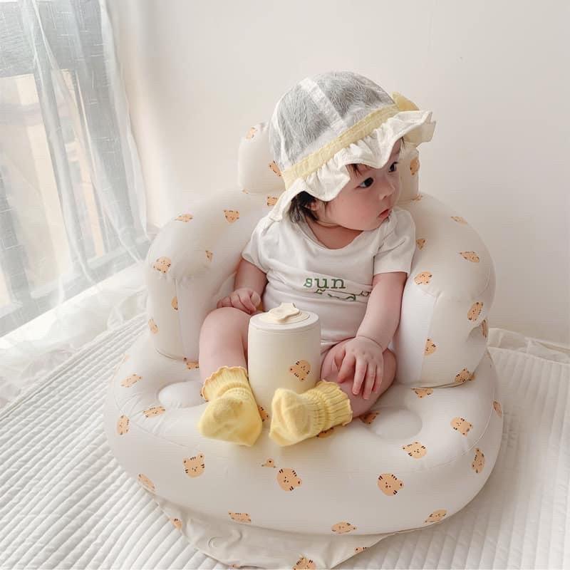 Ghế hơi tập ngồi cho bé bơm tự động phong cách Hàn Quốc
